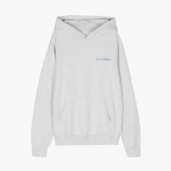 Sporty & Rich New Health Mélange Hoodie Grey