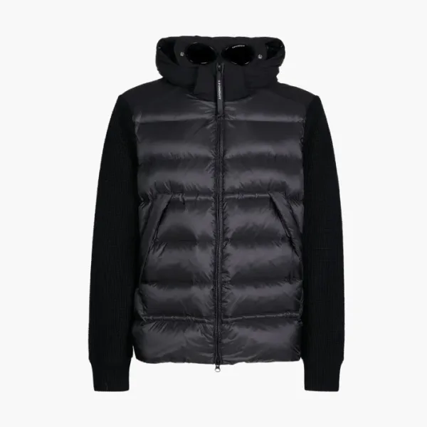 C.P. Company Merino Nylon Mixed Goggle Jacket Black