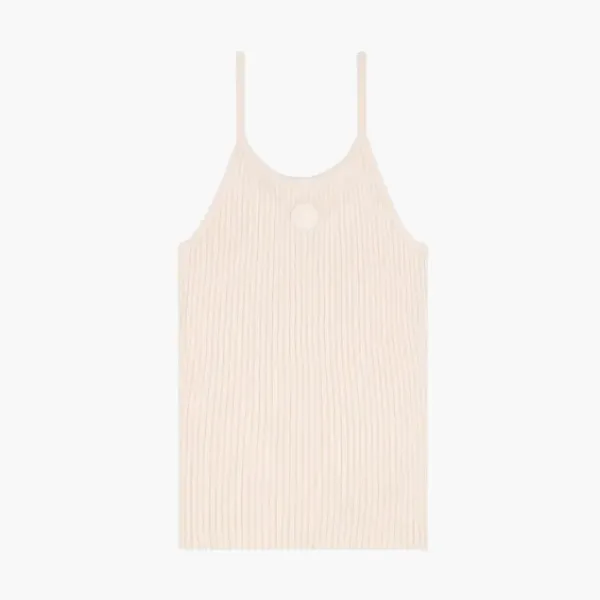 Sporty & Rich Srhwc Ribbed Tank Top Cream