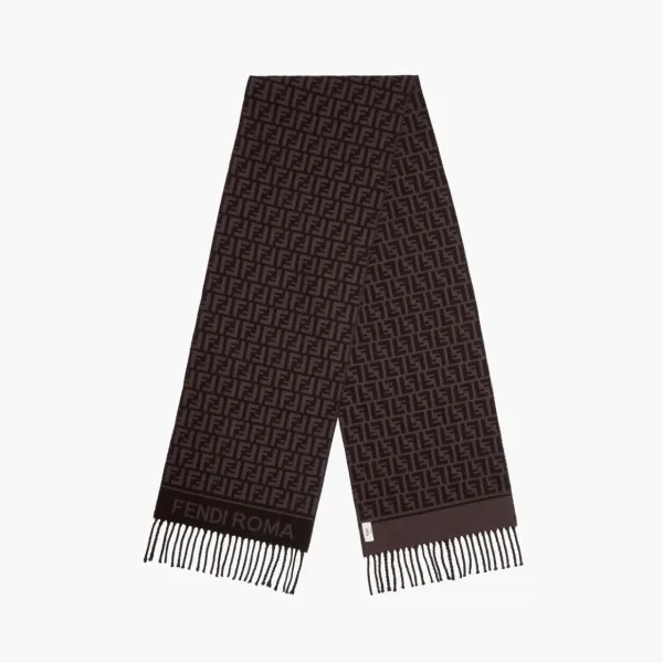 Fendi Wool Scarf Burgundy