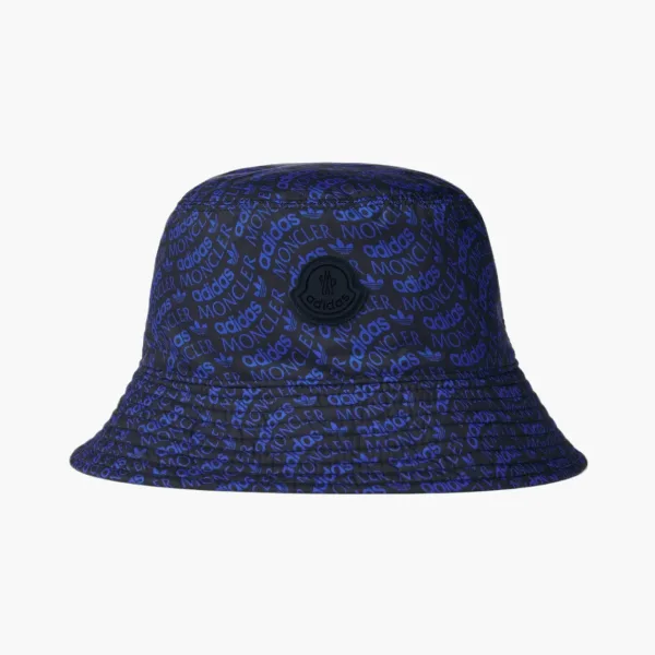 Moncler Genius + Adidas Originals Logo-Print Appliquéd Shell Bucket Hat Blue