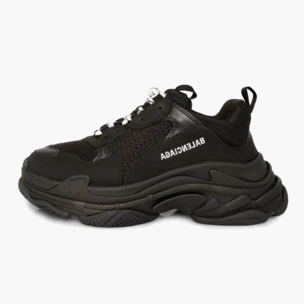 Balenciaga Triple S Black White Laces