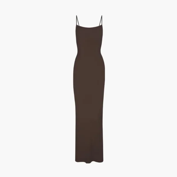 SKIMS Soft Lounge Long Dress Brown