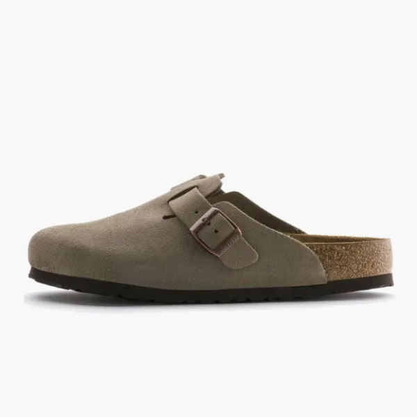 Birkenstock Boston Soft Footbed Suede Taupe