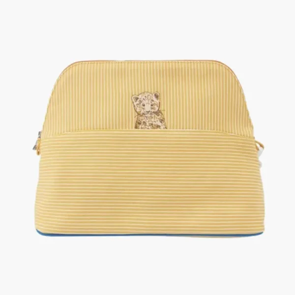 Hermès Cotton Canvas Bag Brown Red Yellow