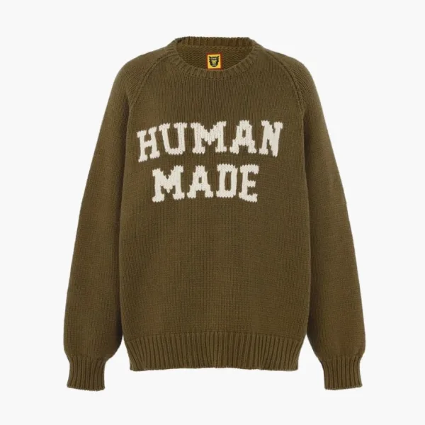 Human Made Raglan Knit Sweater Green
