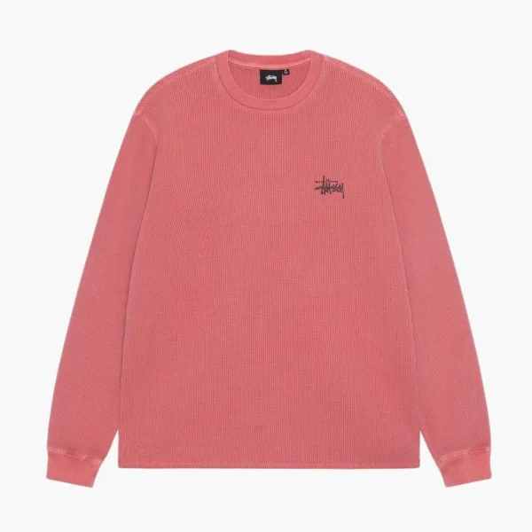 Stussy Basic Stock Long Sleeve Thermal Berry