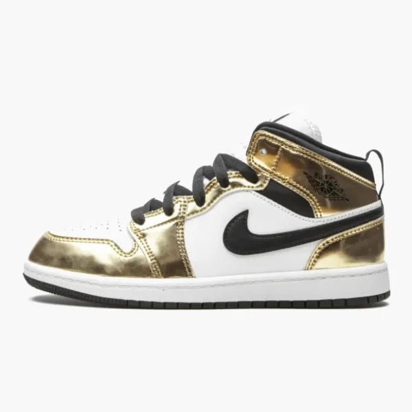 Air Jordan 1 Mid SE PS Metallic Gold Kids