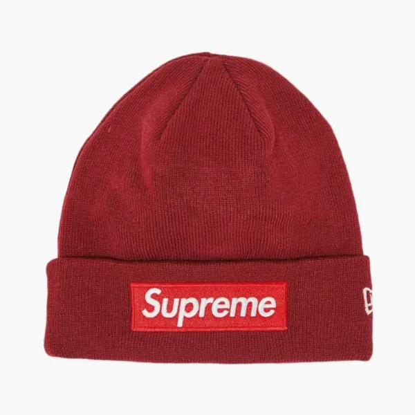 Supreme x New Era Box Logo Beanie Cardinal