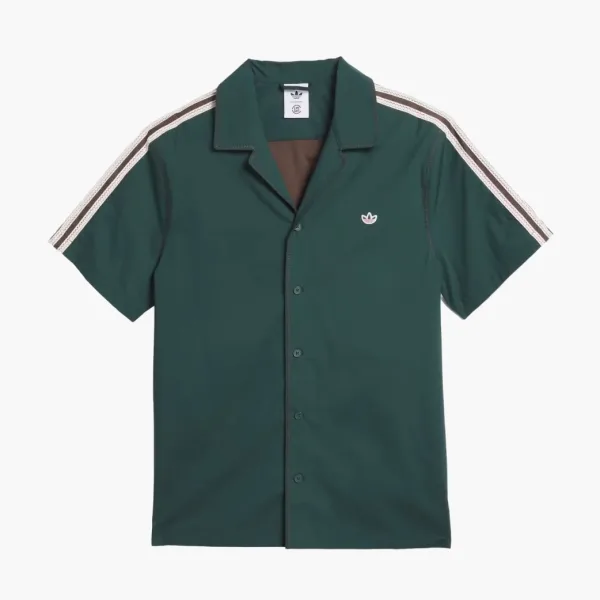 Adidas Originals x Clot Bowling Shirt by Edison Chen Dark Brown