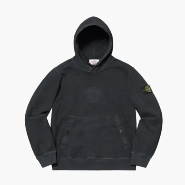 Stone Island x Supreme Hooded Sweatshirt Black