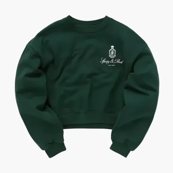 Sporty & Rich Vendome Logo-print Cotton Sweatshirt Dark Green