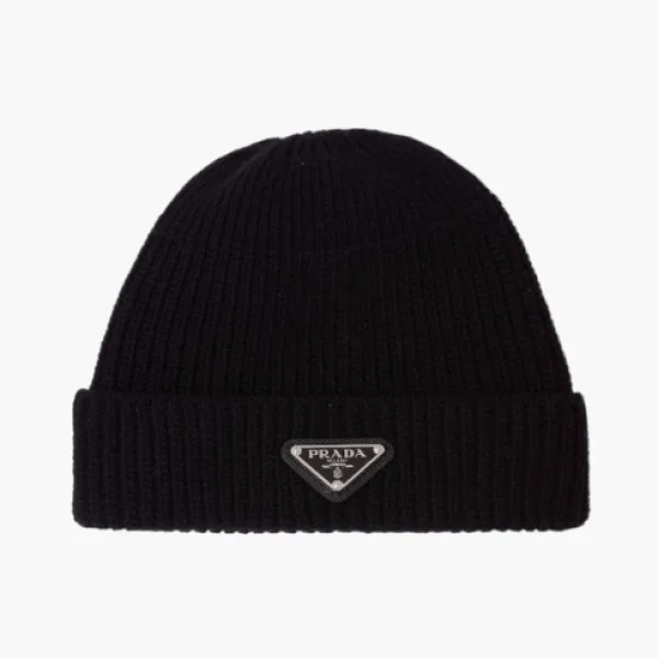 Prada Wool Cashmere Beanie Black