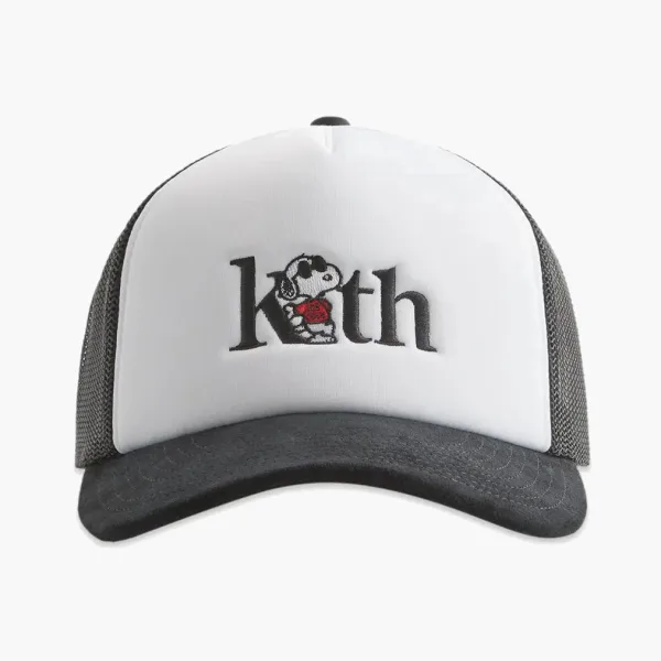 Kith For Peanuts 75 Nolan Poly Foam Trucker With Suede Brim Black