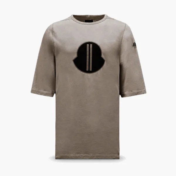 Moncler x Rick Owens Logo Patch T-Shirt Dust