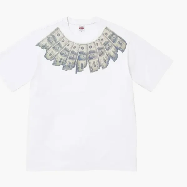 Supreme x MM6 Maison Margiela Money Short-Sleeve Top White