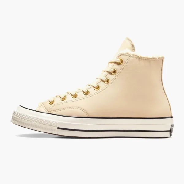 Converse Chuck 70 Leather Faux Sherpa Bone