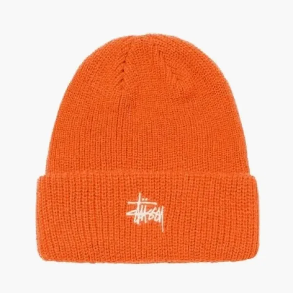 Stussy Basic Cuff Beanie Orange