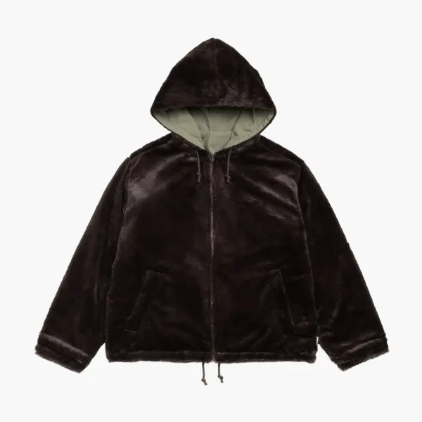 Stussy Reversible Hooded Jacket Brown