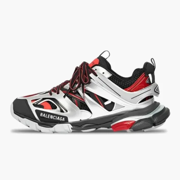 Balenciaga Track Sneaker Black Red Silver