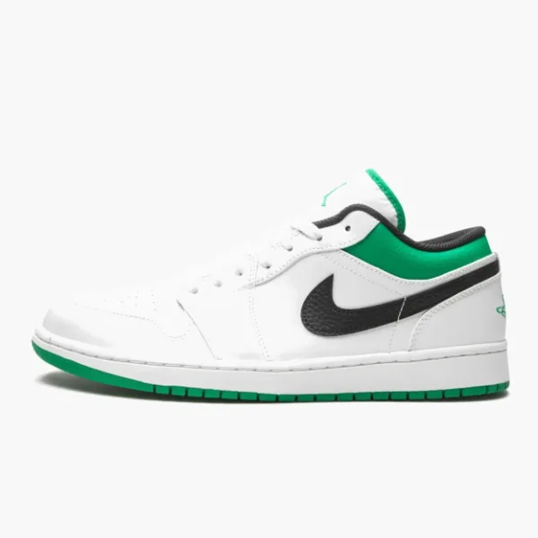 Air Jordan 1 Low White Lucky Green Black