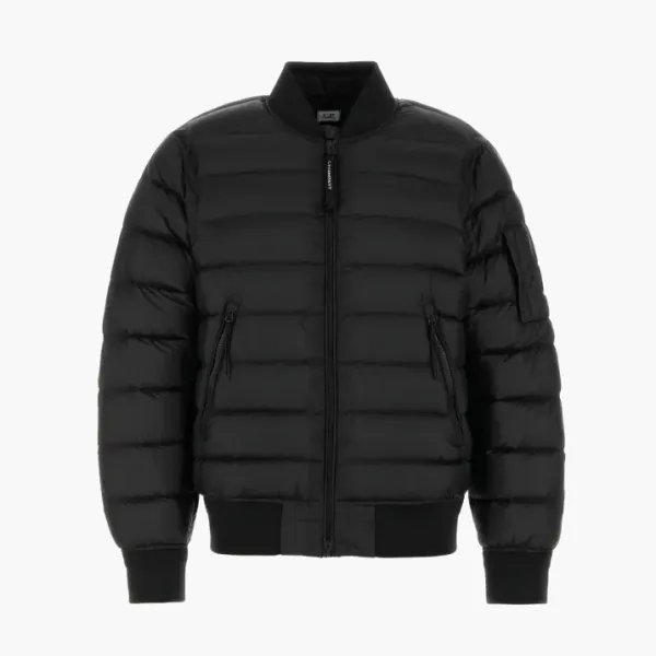 C.P. Company Down Quilted Bomber Jacket Black