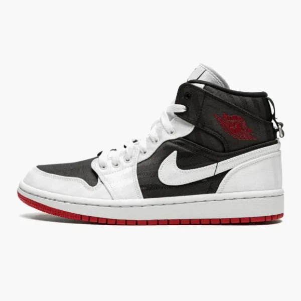 Air Jordan 1 Mid SE Utility WMNS Canvas White Black Gym Red