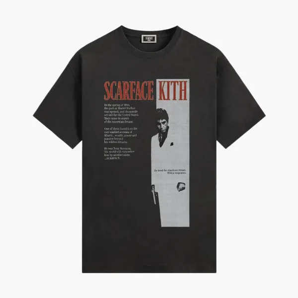 Kith For Scarface Film Poster Vintage Tee Black
