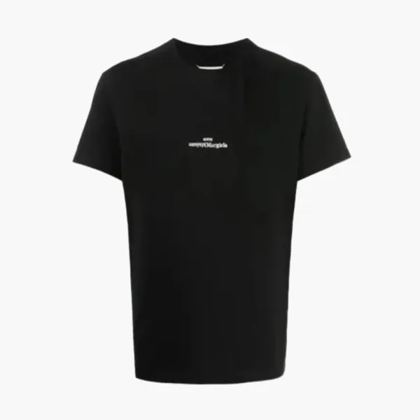 Maison Margiela Logo-embroidered Cotton T-shirt Black