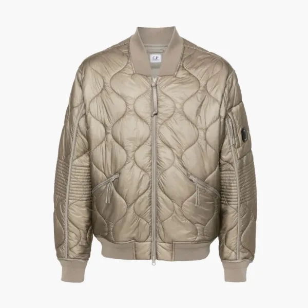 C.P. Company Liner Padded Bomber Jacket Brown