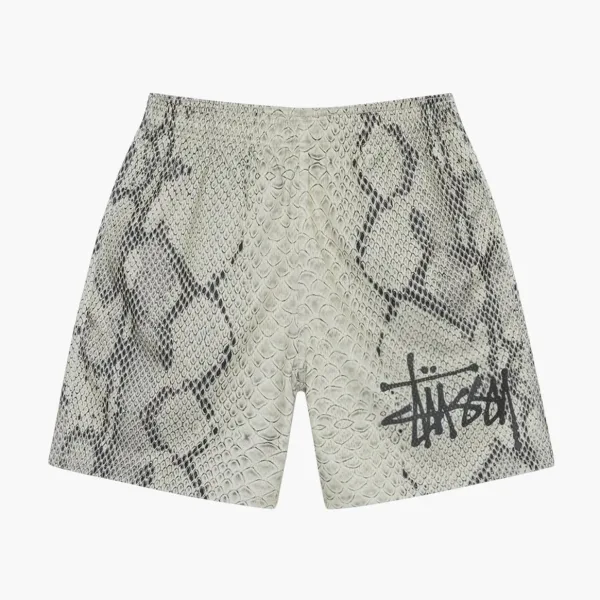 Stussy Basic Snake Mesh Shorts Bone