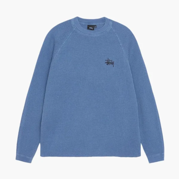 Stussy Raglan Thermal Long-Sleeve Crew Blue
