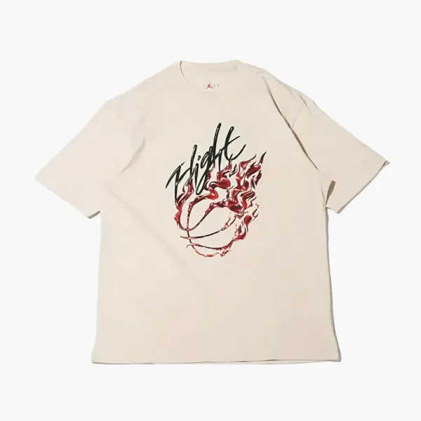 Travis Scott X Jordan Flight Graphic Tee Cream