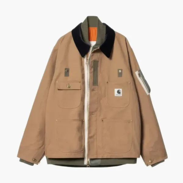 Sacai X Carhartt WIP FW23 Jacket Brown