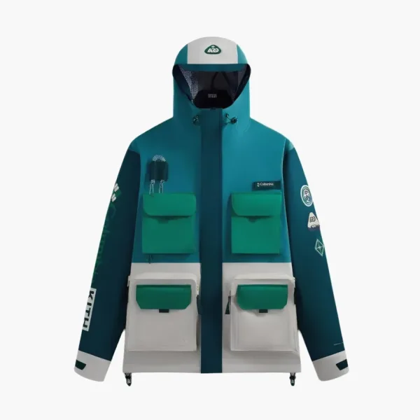 KITH X Columbia Wind Anorak Midnight Teal