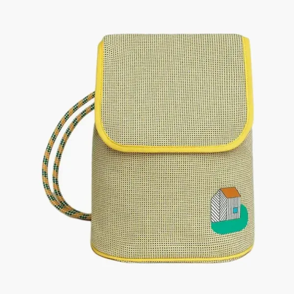 HERMES Canvas Backpack Lemon & Green