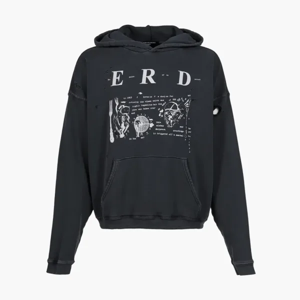 Enfants Riches Deprimes Navy My Role In The War Hoodie Gray
