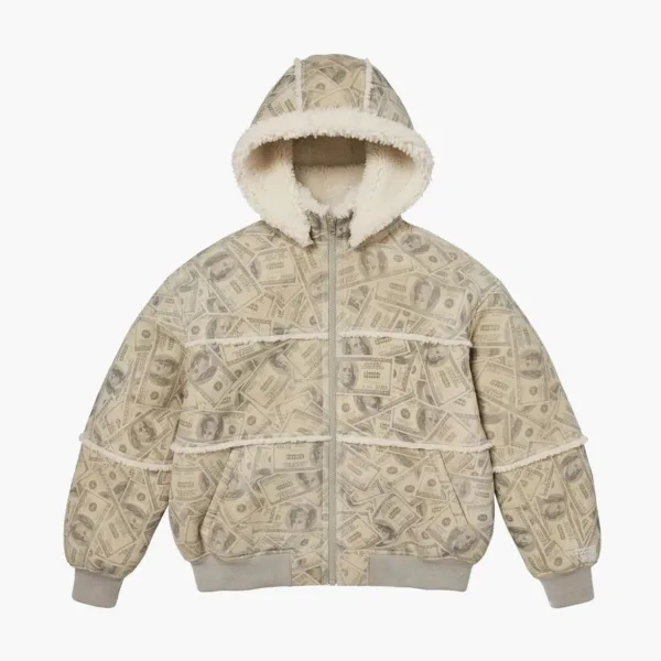 Supreme x MM6 Maison Margiela Hooded Shearling Bomber Jacket Money