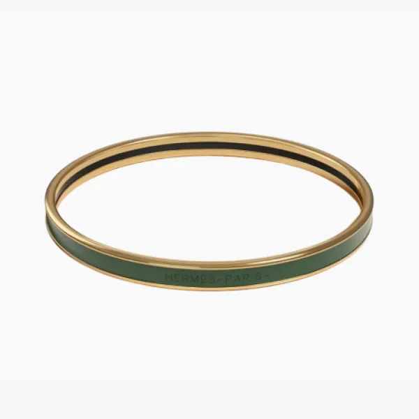 Hermès enamel bracelet Green