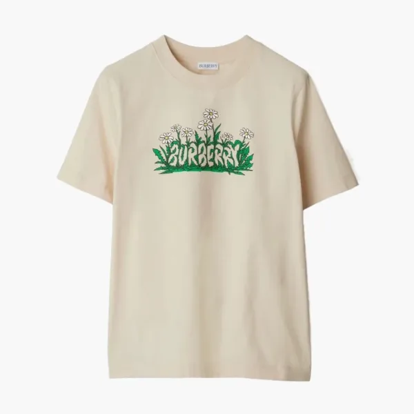 Burberry Daisy Logo Cotton T-shirt  Teacup