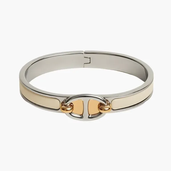 Hermes Mini Clic Chaine d'Ancre bracelet Ecru
