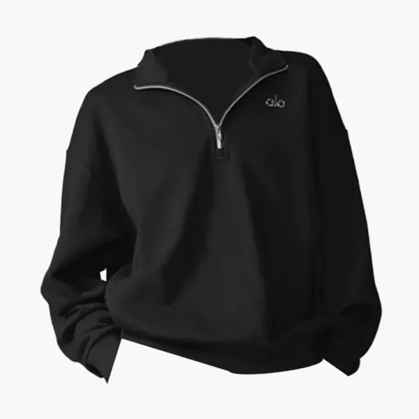 Alo Yoga Accolade Zip Pullover Black
