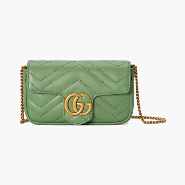 Gucci Gg Marmont Super Mini Bag Sage Green