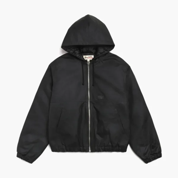 Stussy Waxed Cotton Work Jacket Black