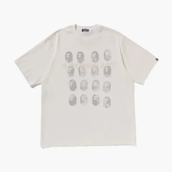 A Bathing Ape Garment Dye Logo Relaxed Fit Tee Ivory