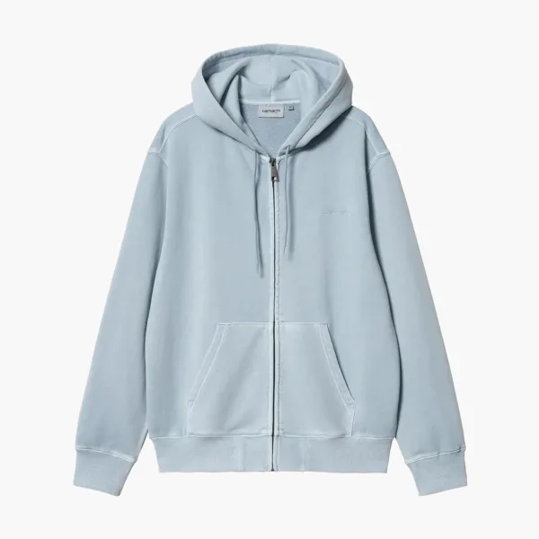 Carhartt WIP Duster Script Zip Hoodie Light Blue