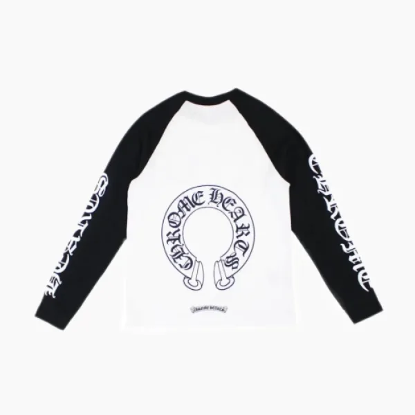 Chrome Hearts Horseshoe Baseball Shirt White / Black