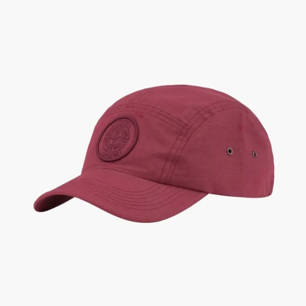 Stone Island X Supreme Reactive Ice Camo Ripstop Camp Cap Red