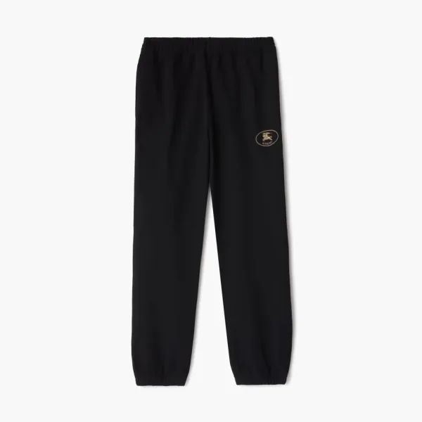 Burberry Knight Stamp Cotton Jogging Pants in Black for Men Black