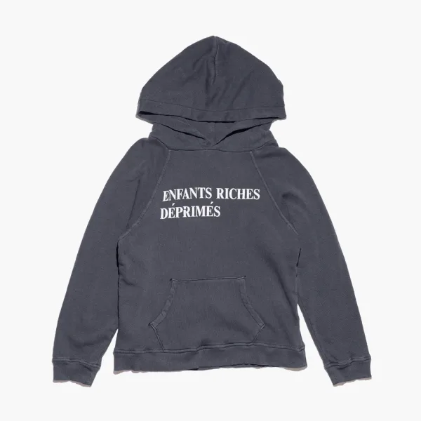 Enfants Riches Déprimés Classic Logo Shrunken Hoodie Faded Black